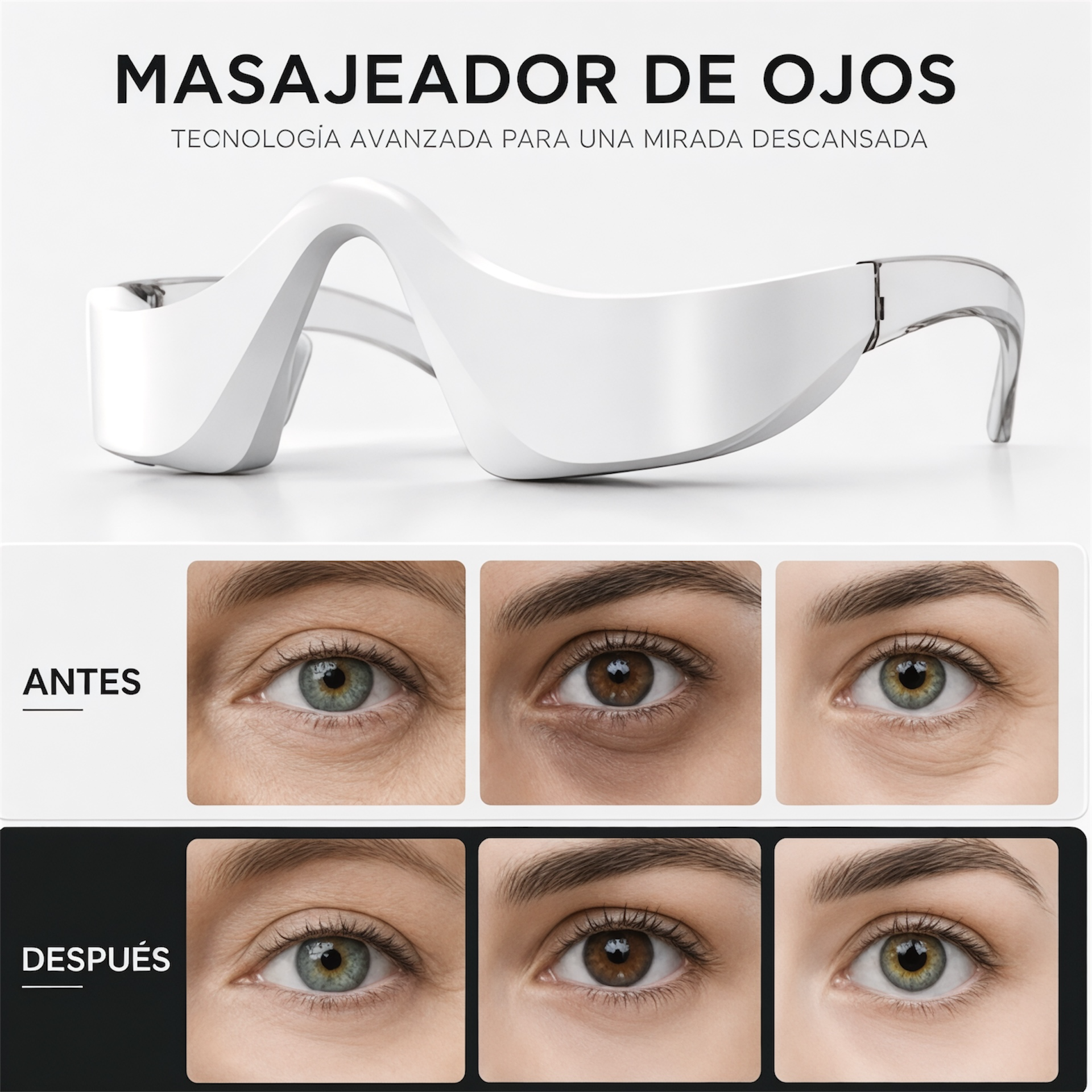 Gafas electro estimulación/luz roja anti-ojeras ORYN REDUCTION