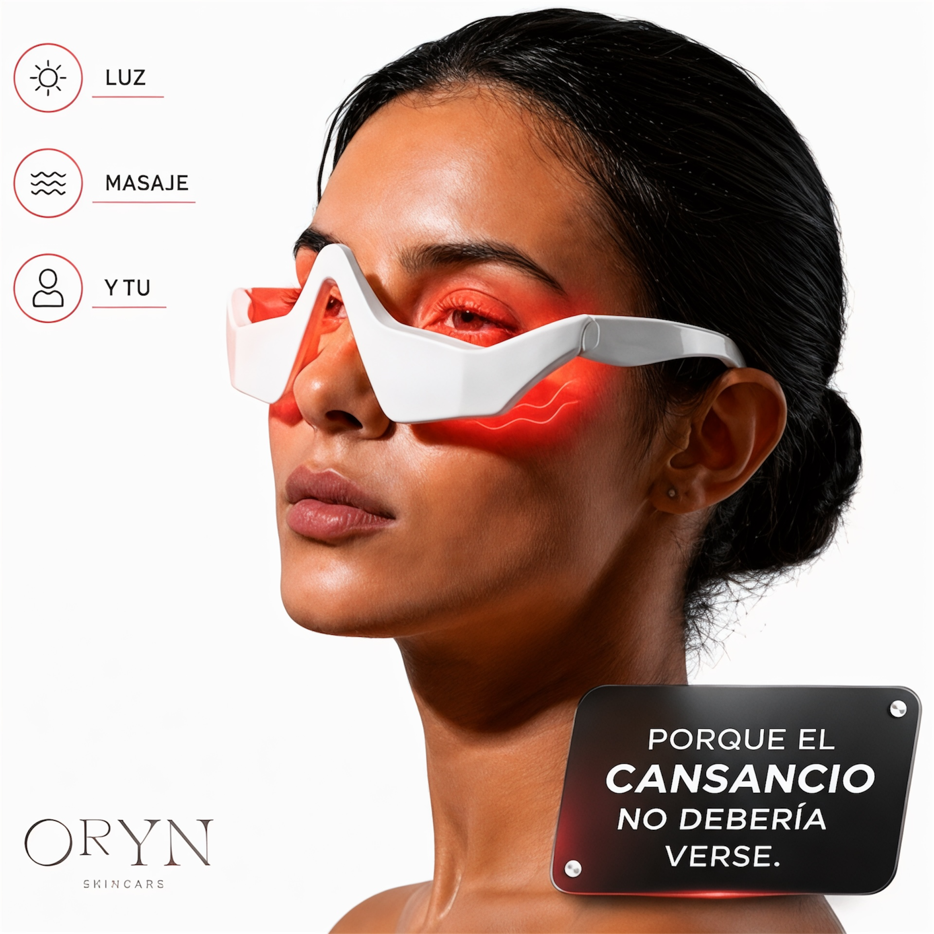 Gafas electro estimulación/luz roja anti-ojeras ORYN REDUCTION